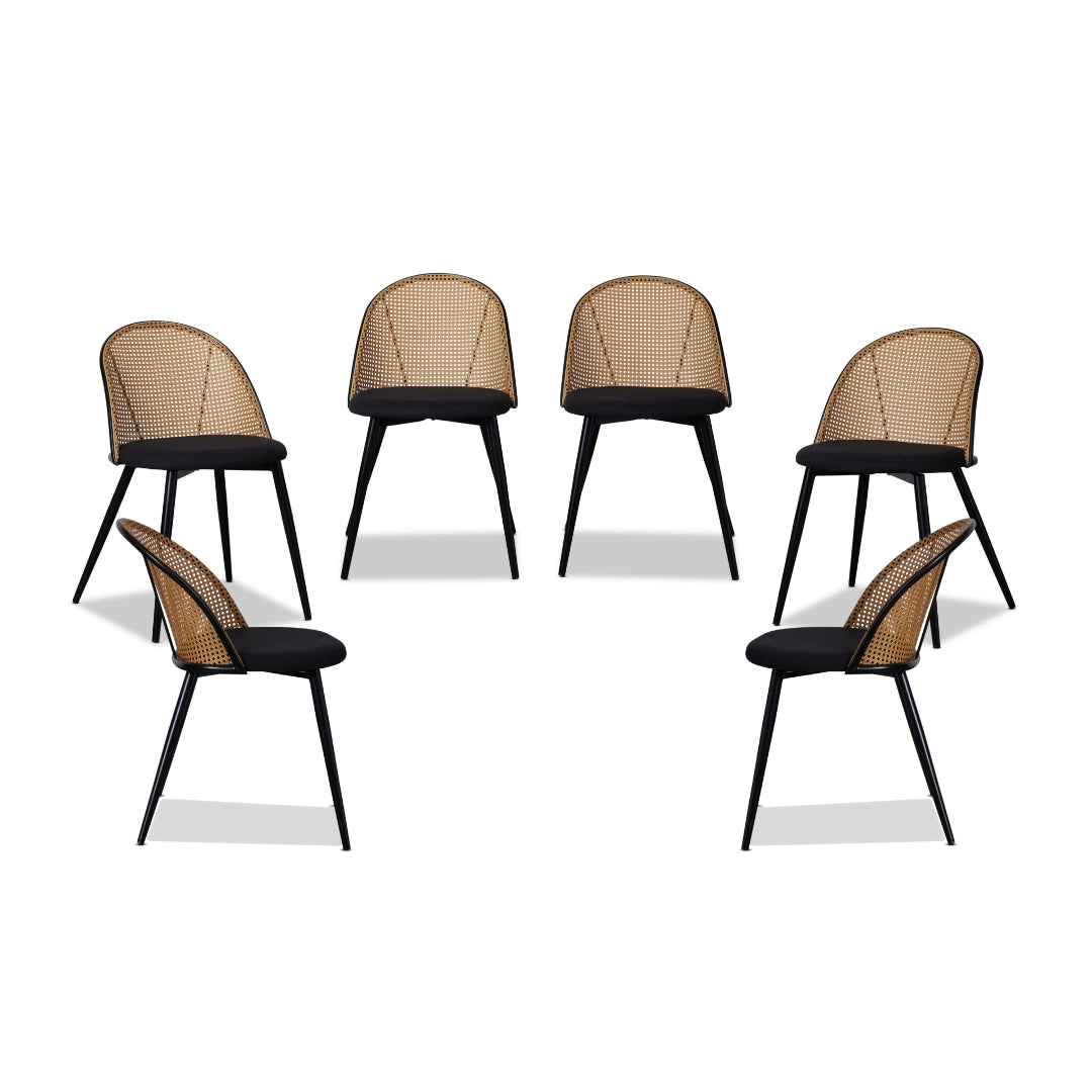 Avila Dining Chair - Black Set of Six Bundle