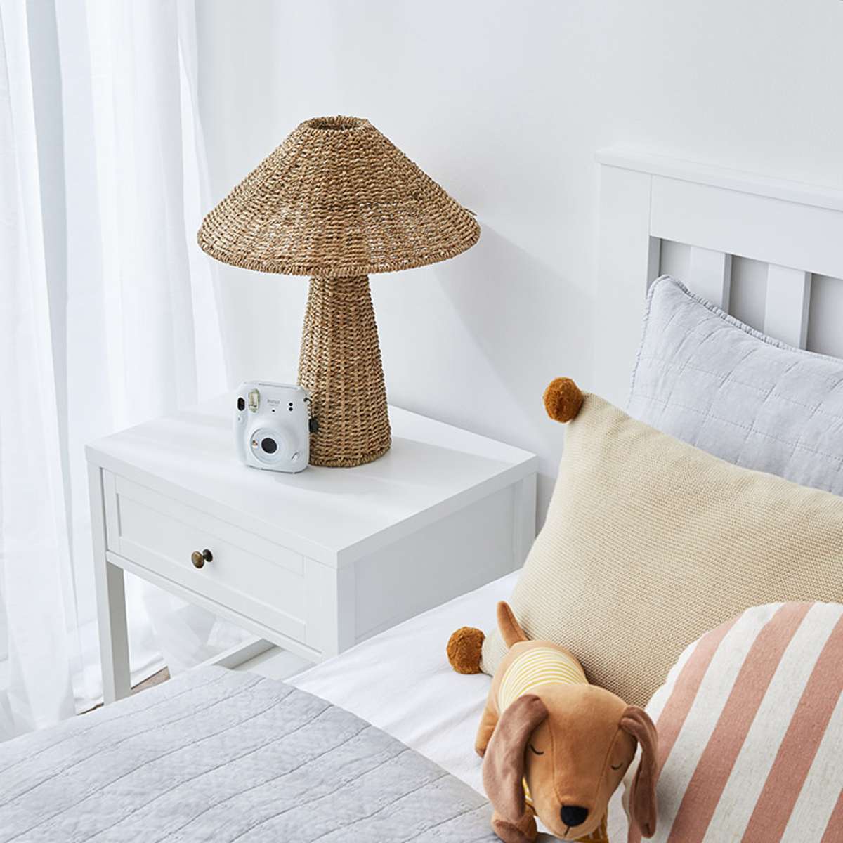 Hamptons Double Bed - White