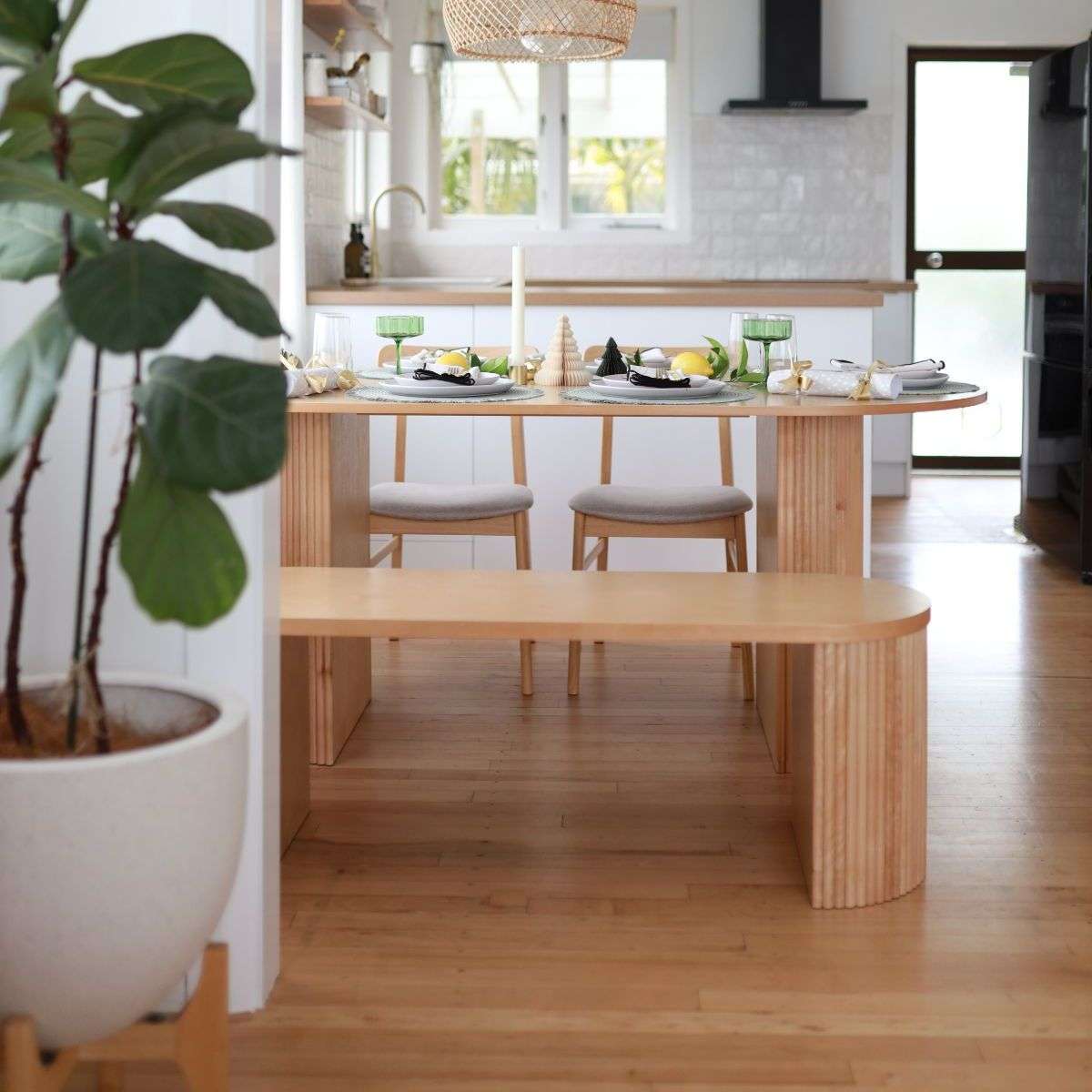 Eve 6 Seater Dining Table - Birch