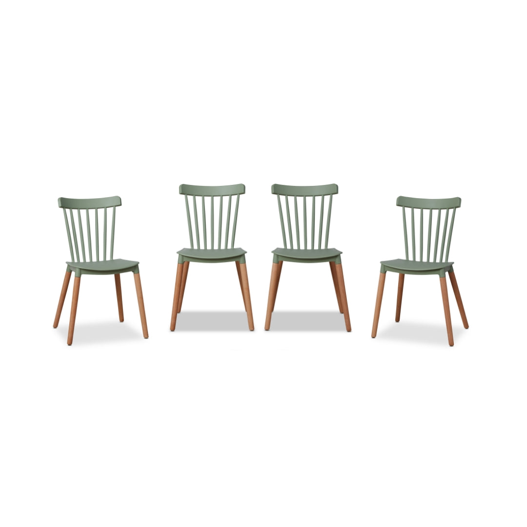 Frida Dining Chair - Sage Green Set of Four Bundle