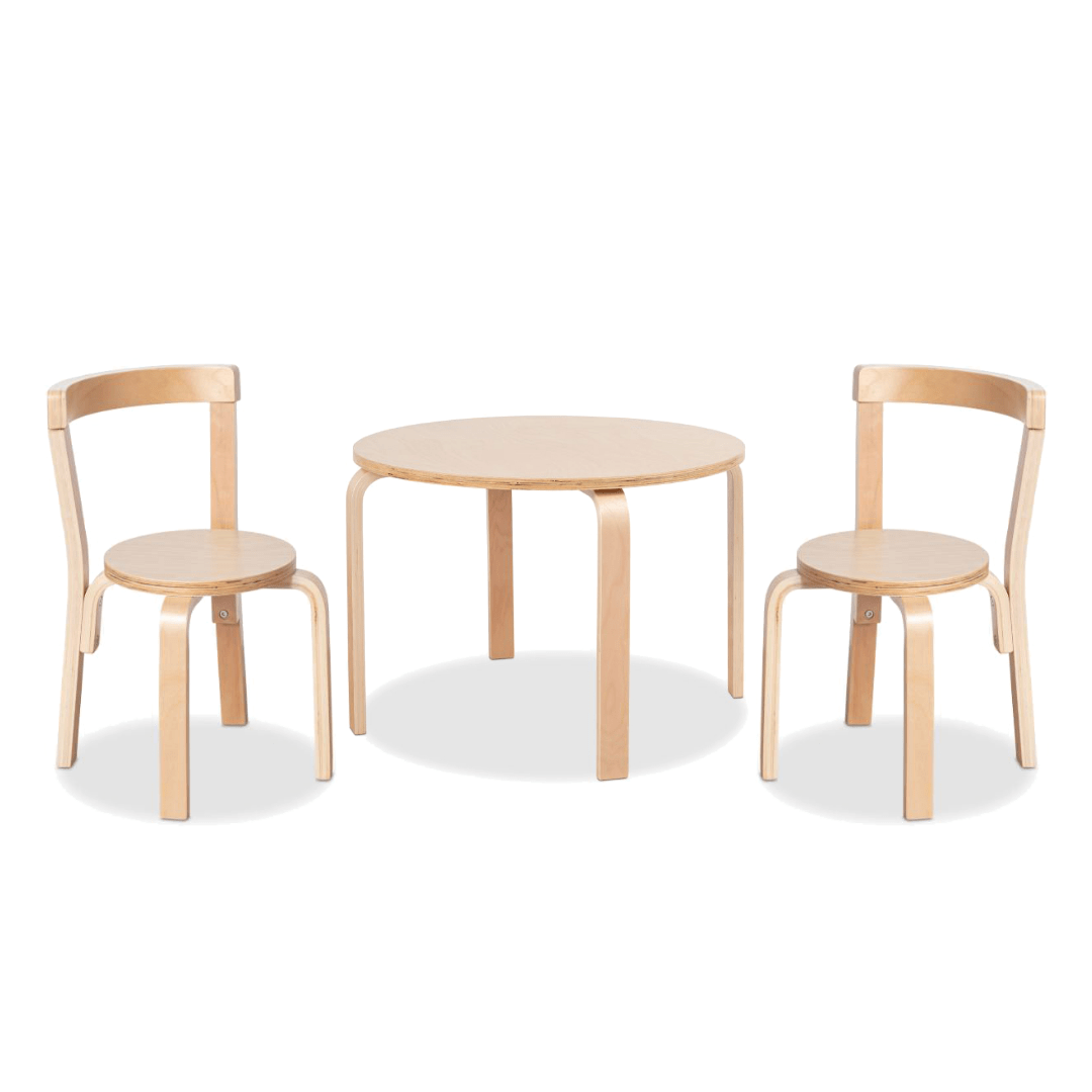 Hudson Natural Round Two Seater Chair Set | Kids Furniture | NZ