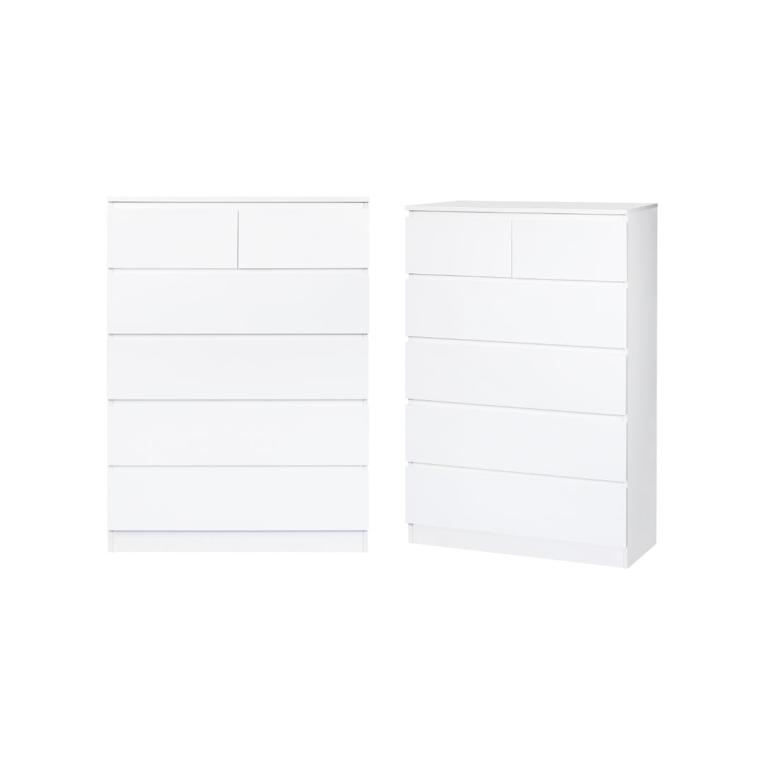Jolt Tallboy Drawers - White Bundle