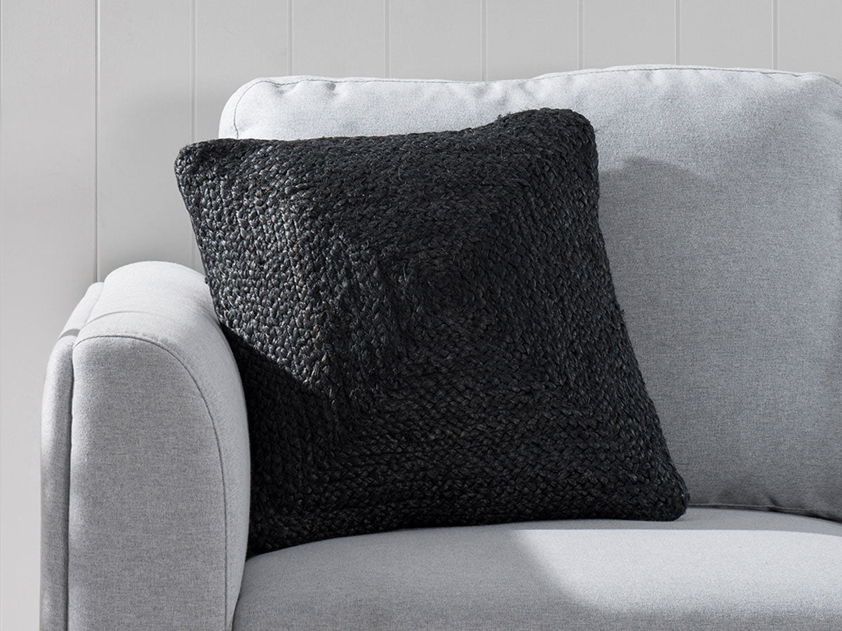 Buddina Cushion Cover - Square - Black - SECONDS