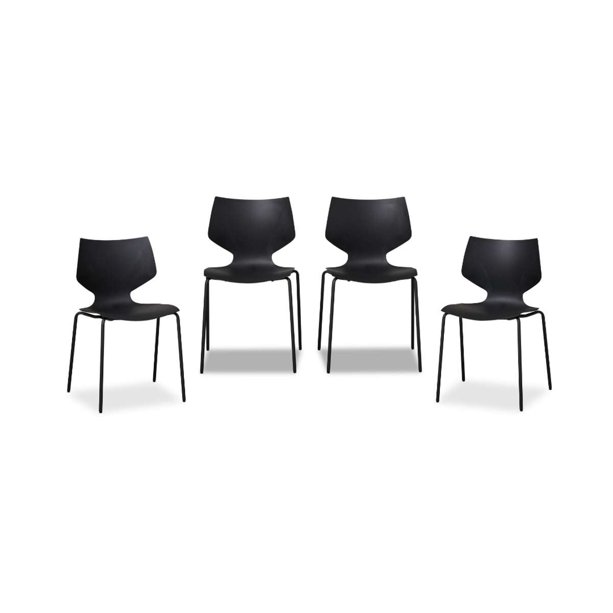 Pia Dining Chair - Black Set of Four Bundle