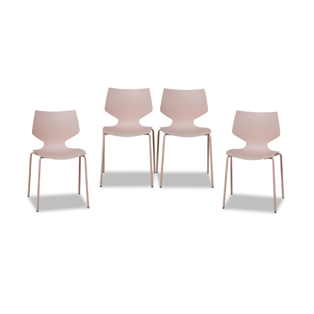 Pia Dining Chair - Blush Set of Four Bundle