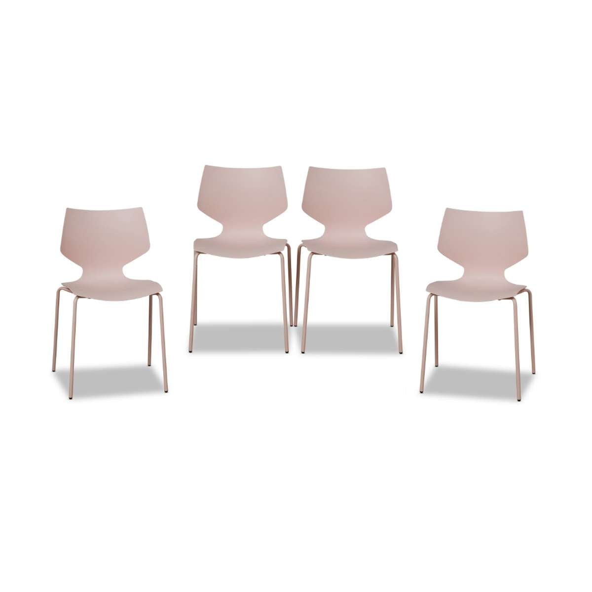Pia Dining Chair - Blush Set of Four Bundle
