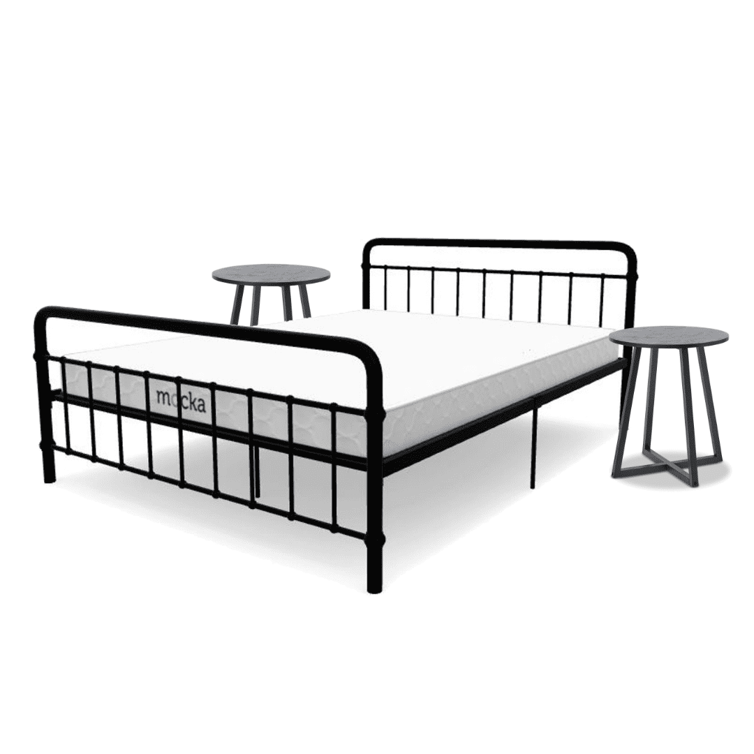 Sonata Black Three Piece Bedroom Set | Mocka NZ