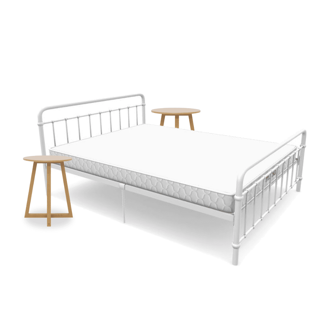 Sonata White Three Piece Bedroom Set | Mocka NZ