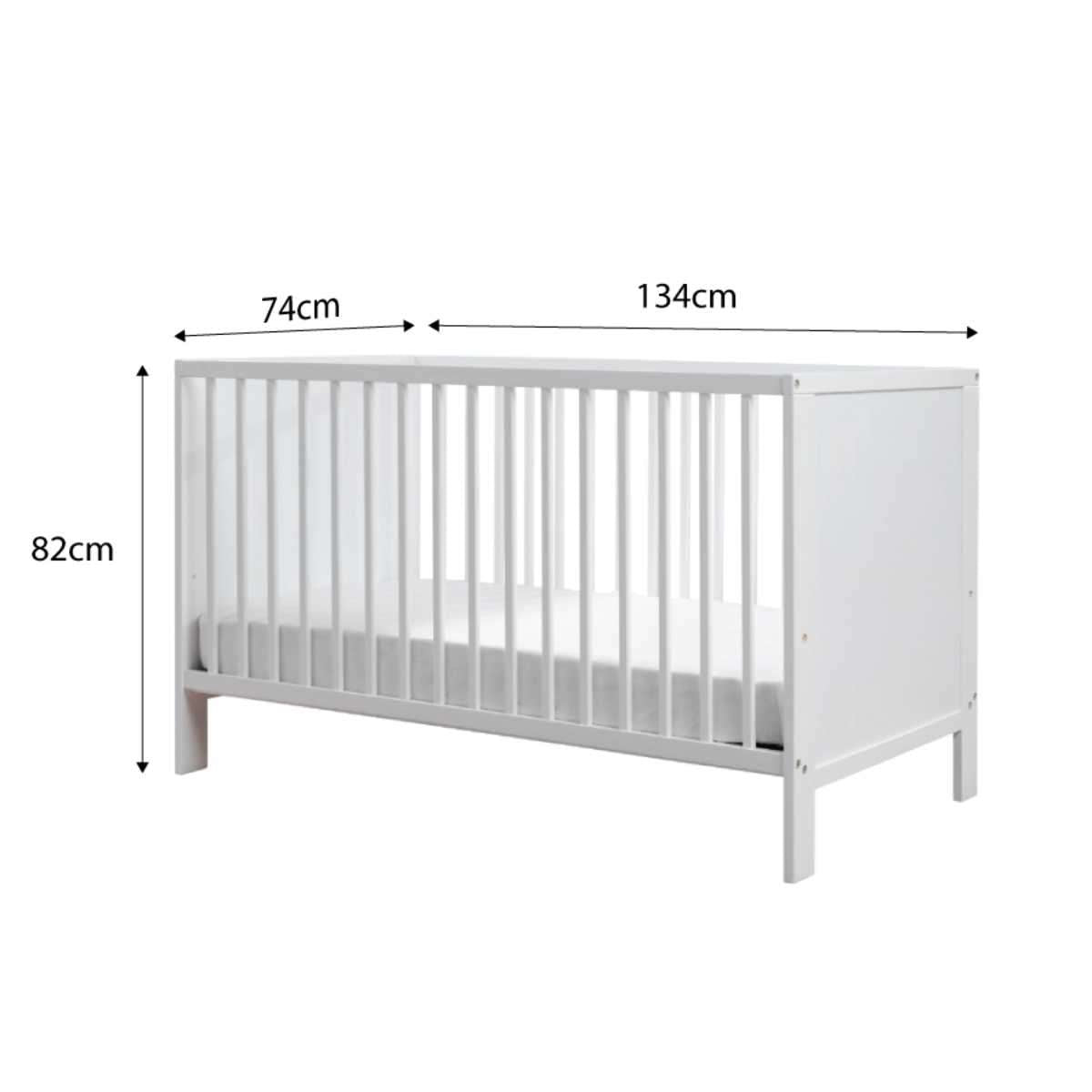 Aspiring Cot In White - Baby Cots Online At Mocka