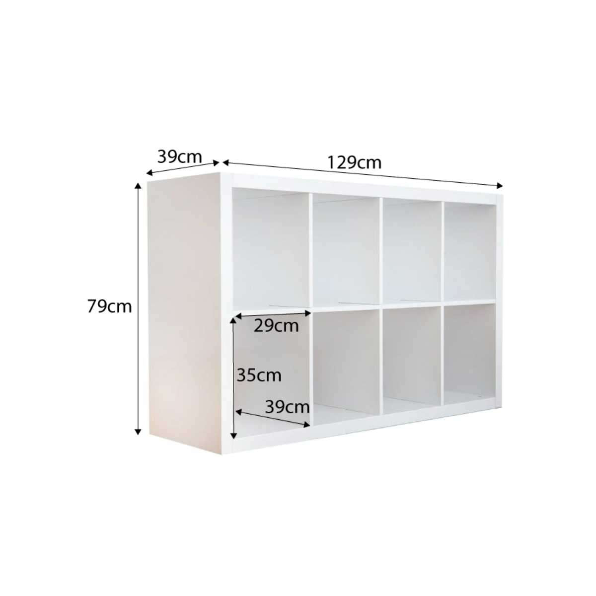 Luna 8 Cube Storage - White