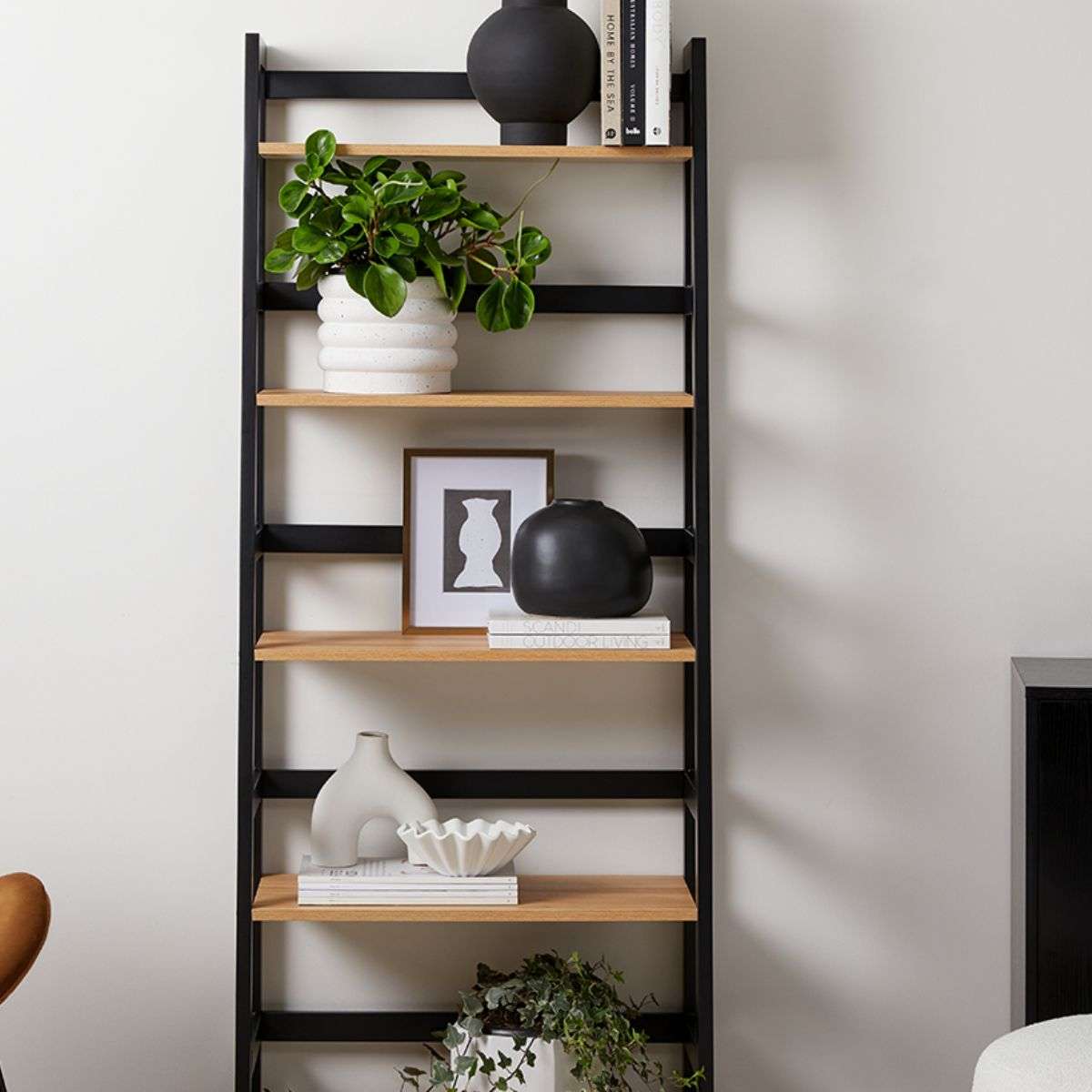 Porto Five Shelves - Black
