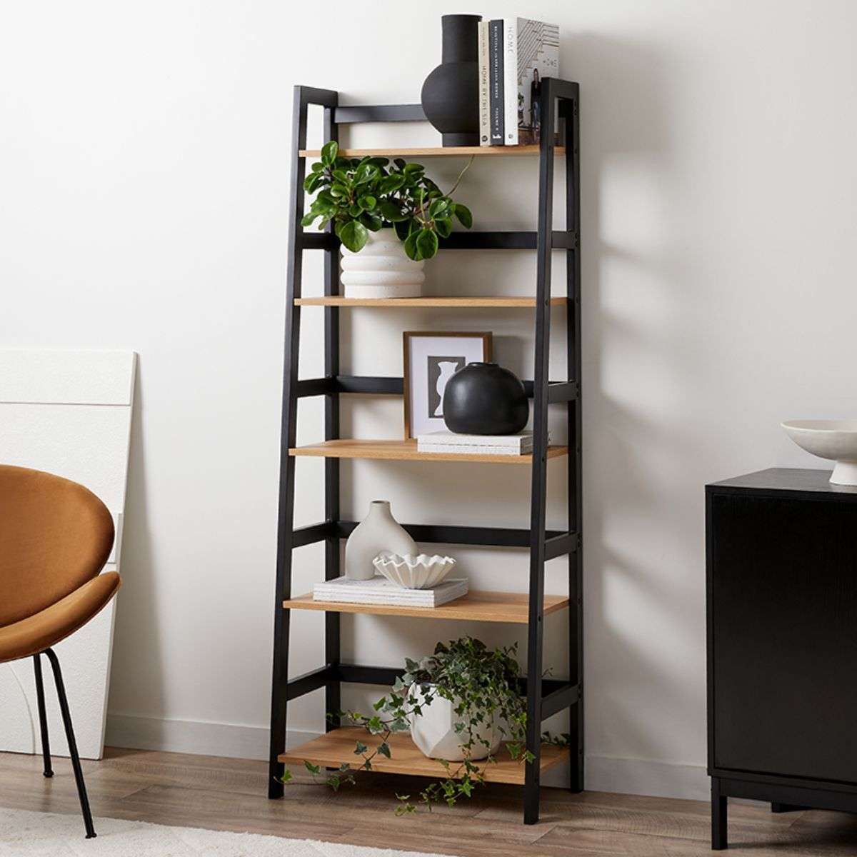 Porto Five Shelves - Black