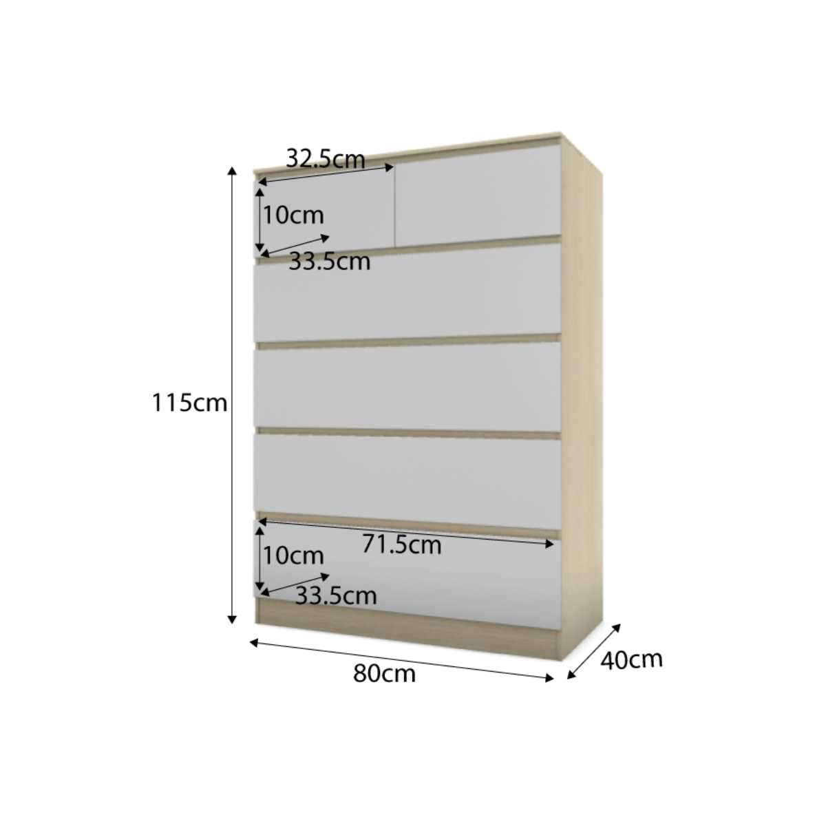 Jolt Tallboy Drawers - Natural/White Bundle