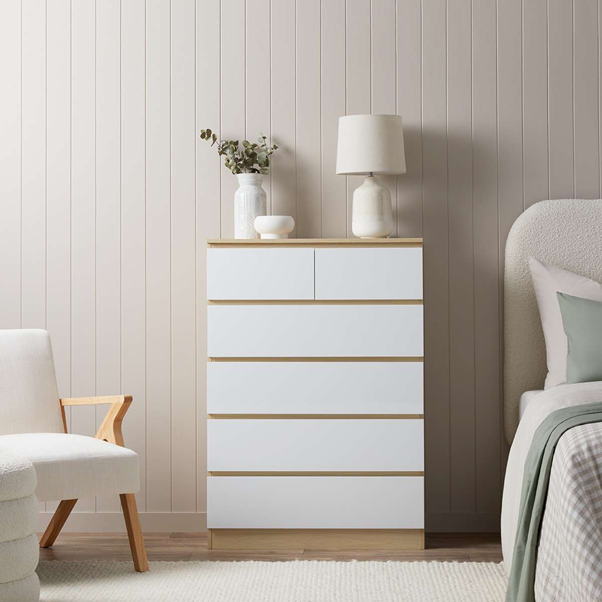 Jolt Tallboy Drawers - Natural/White Bundle