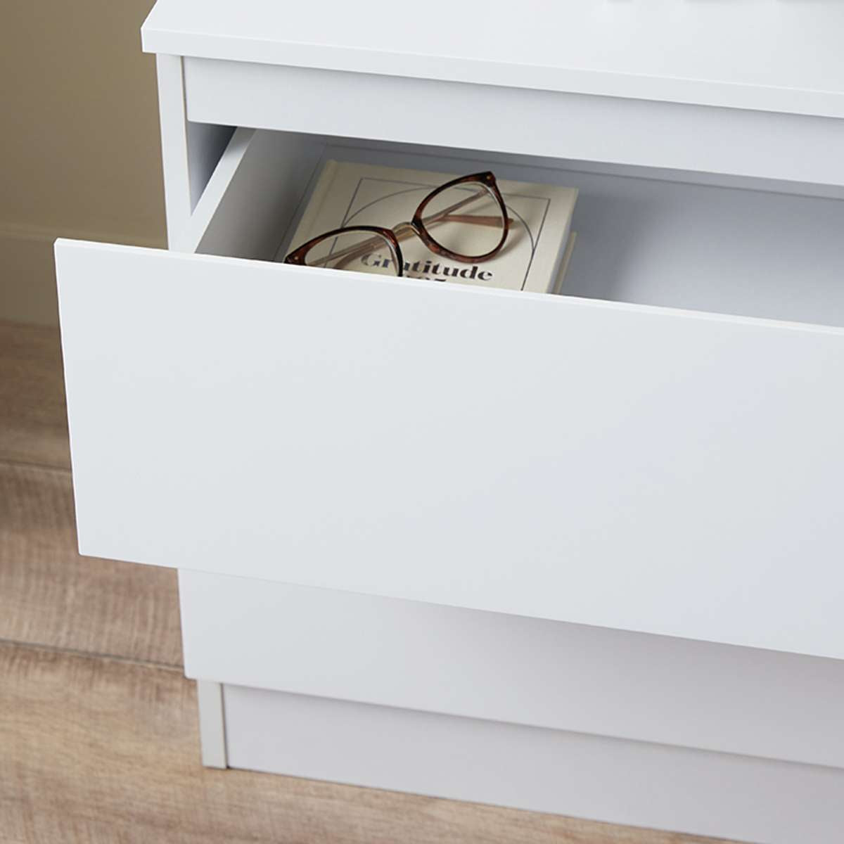Jolt Bedside Table - White