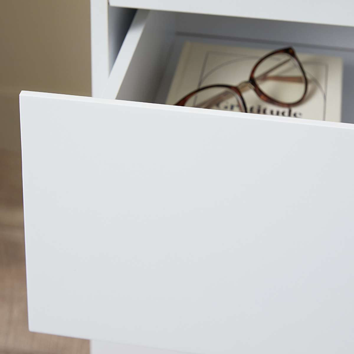 Jolt Bedside Table - White
