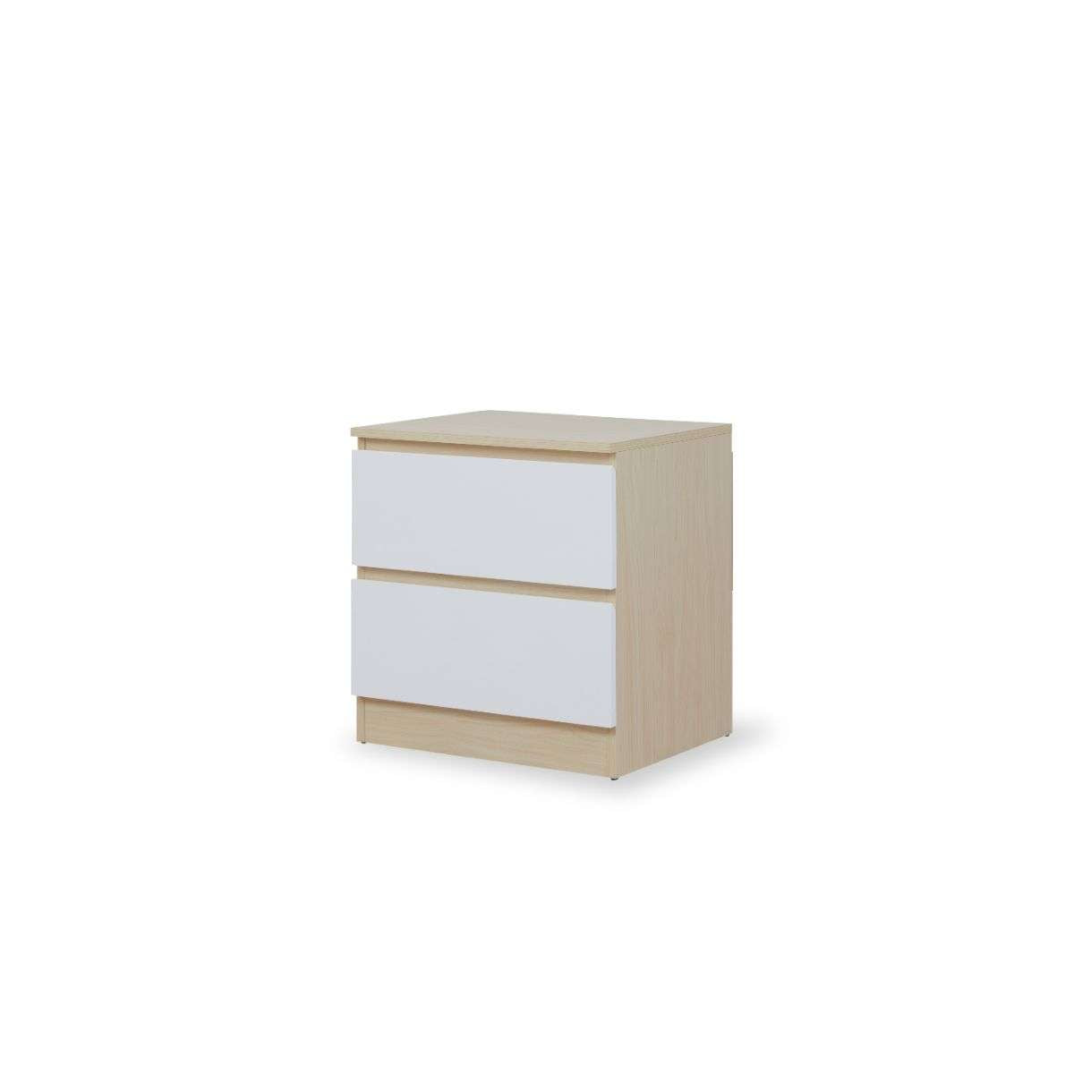 Jolt Bedside Table - Natural / White