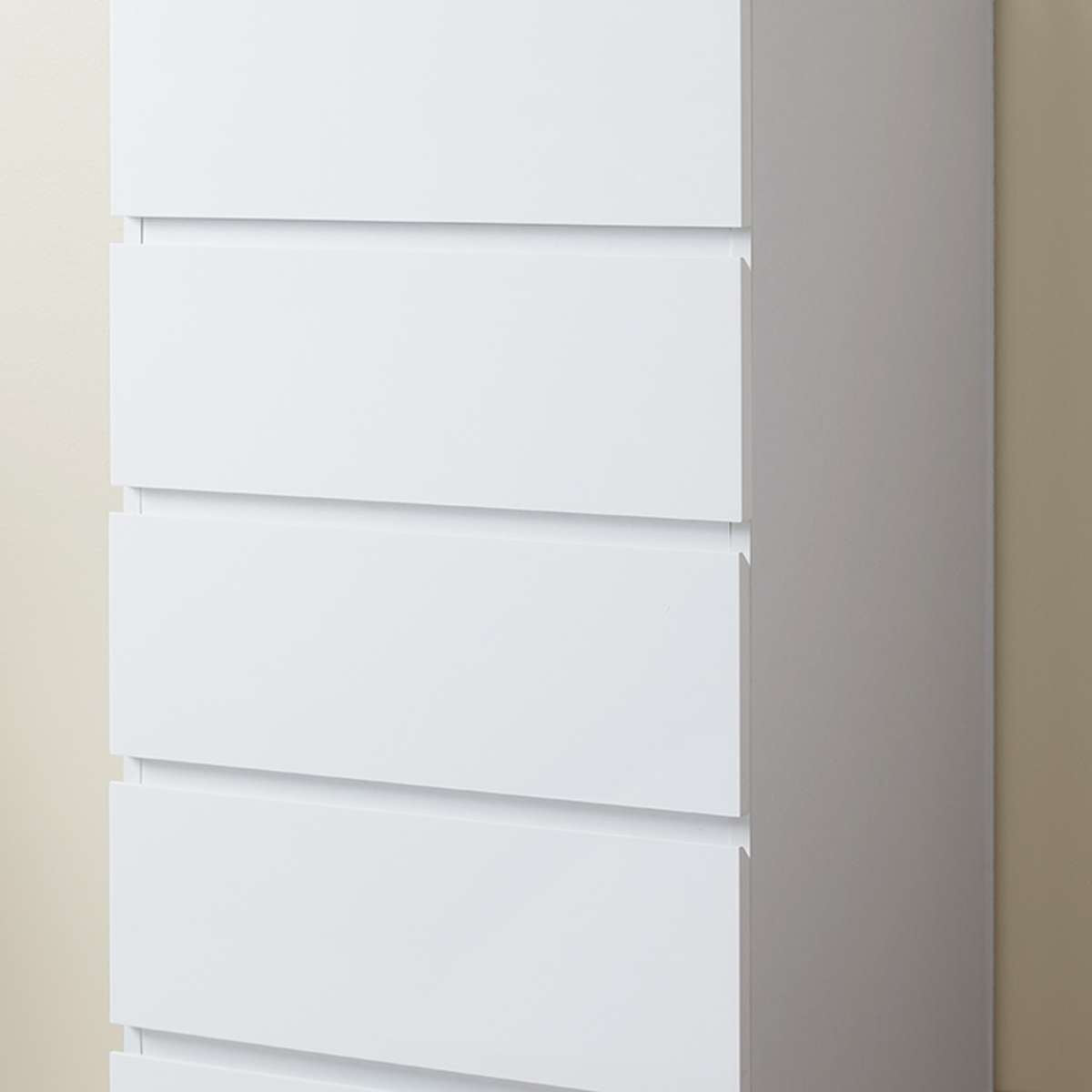 Jolt Six Drawer - Slim - White