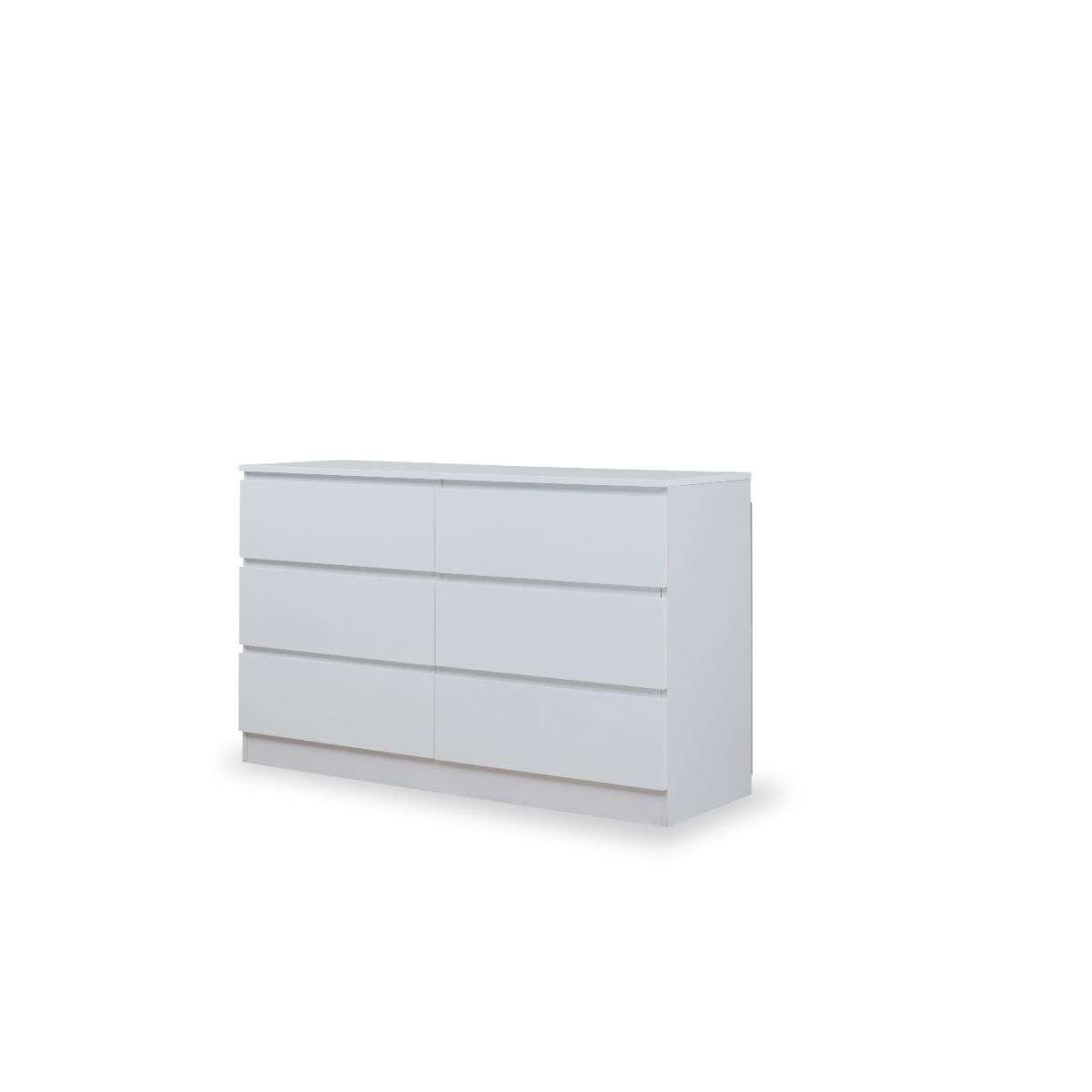 Jolt Six Drawer - Wide - White