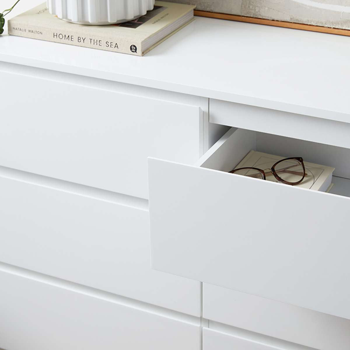 Jolt Six Drawer - Wide - White