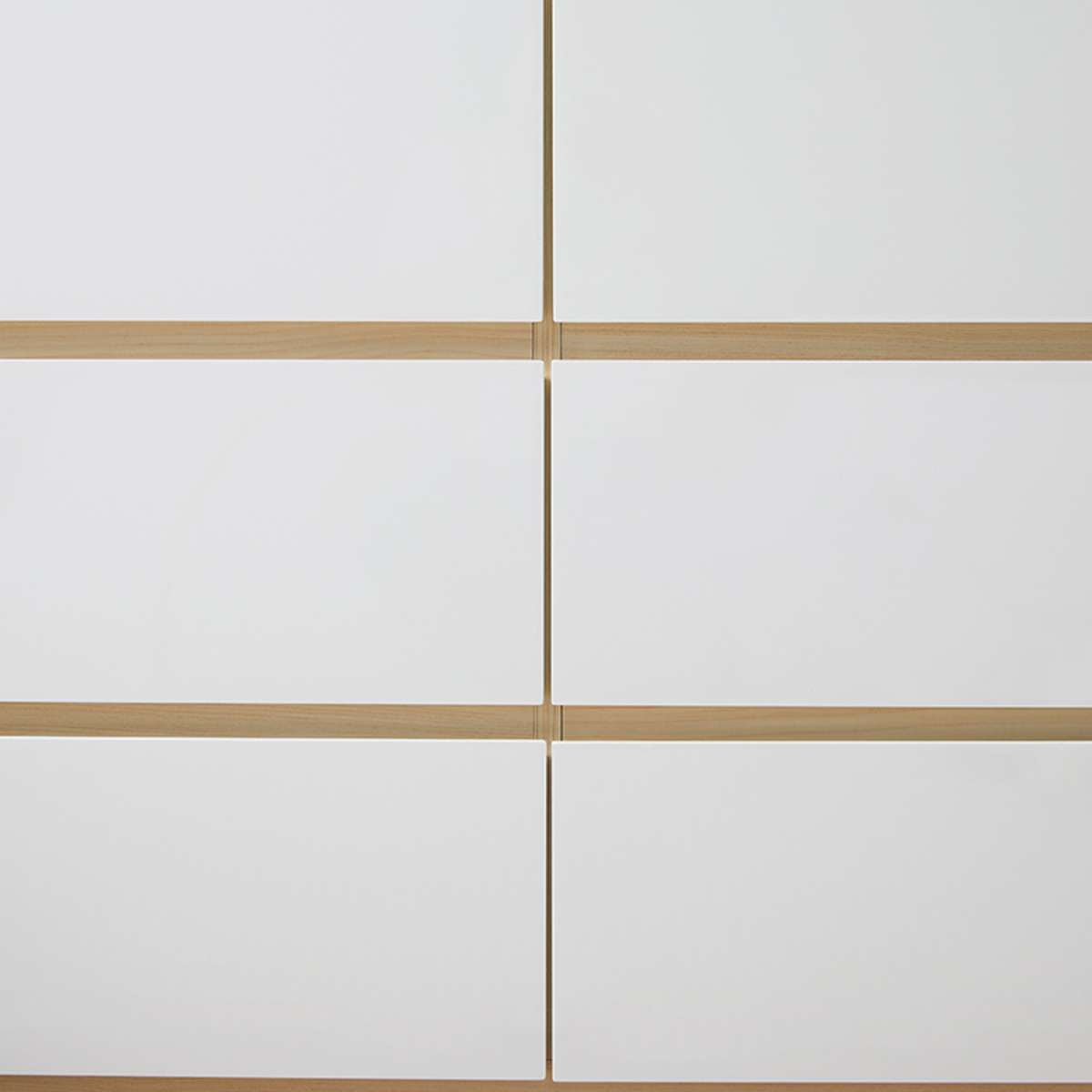 Jolt Six Drawer - Wide - Natural/White