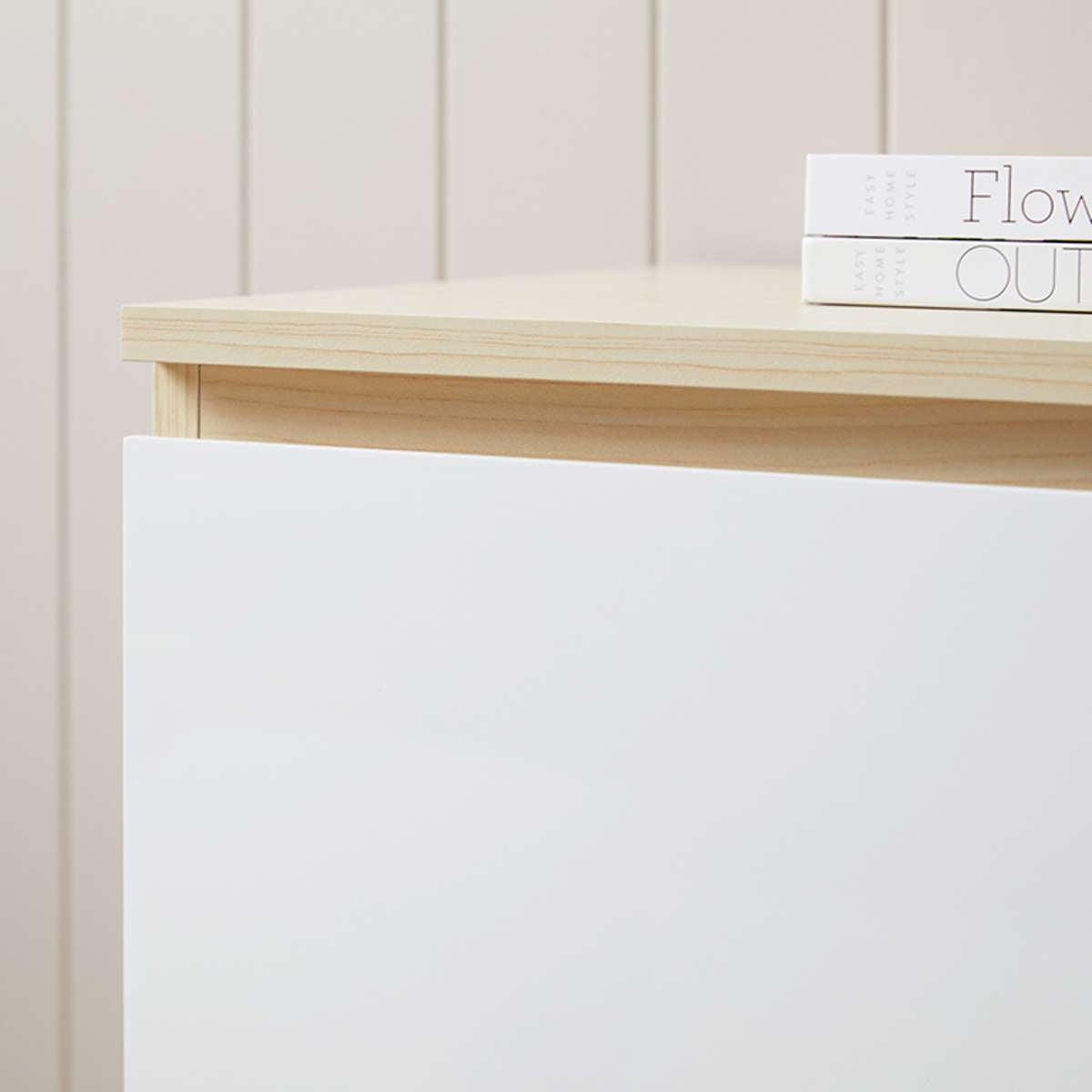 Jolt Six Drawer - Wide - Natural/White