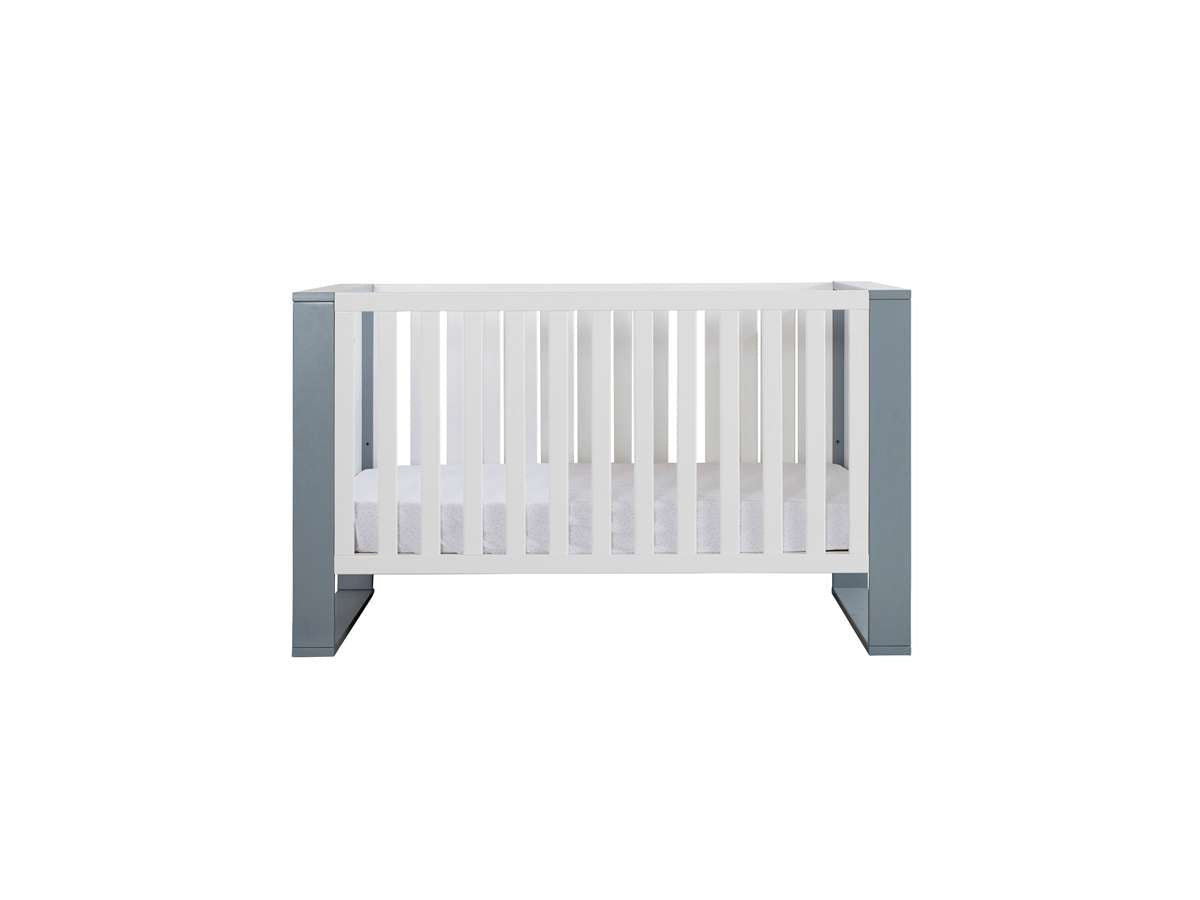 Boston Cot - White/Grey