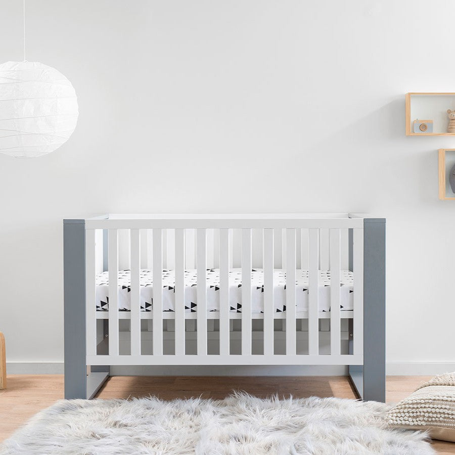 Boston Cot - White/Grey