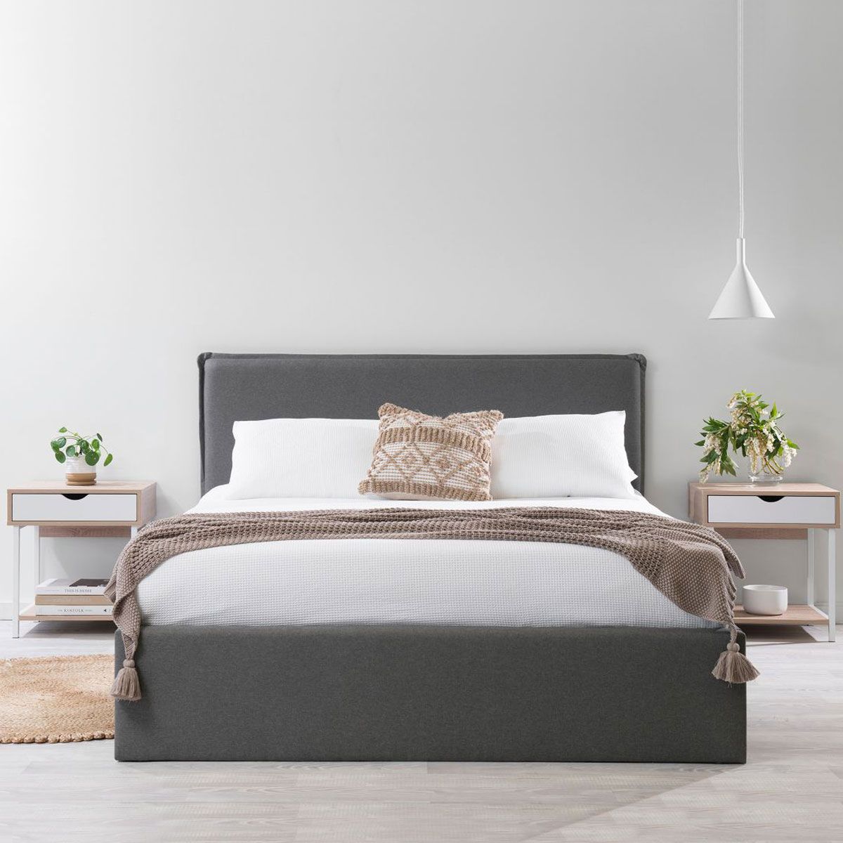 Peyton Queen Bed - Charcoal