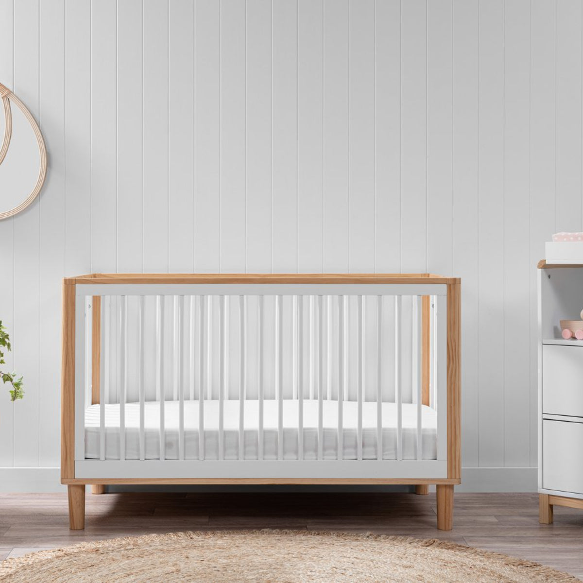 Tahoe Cot - White/Natural