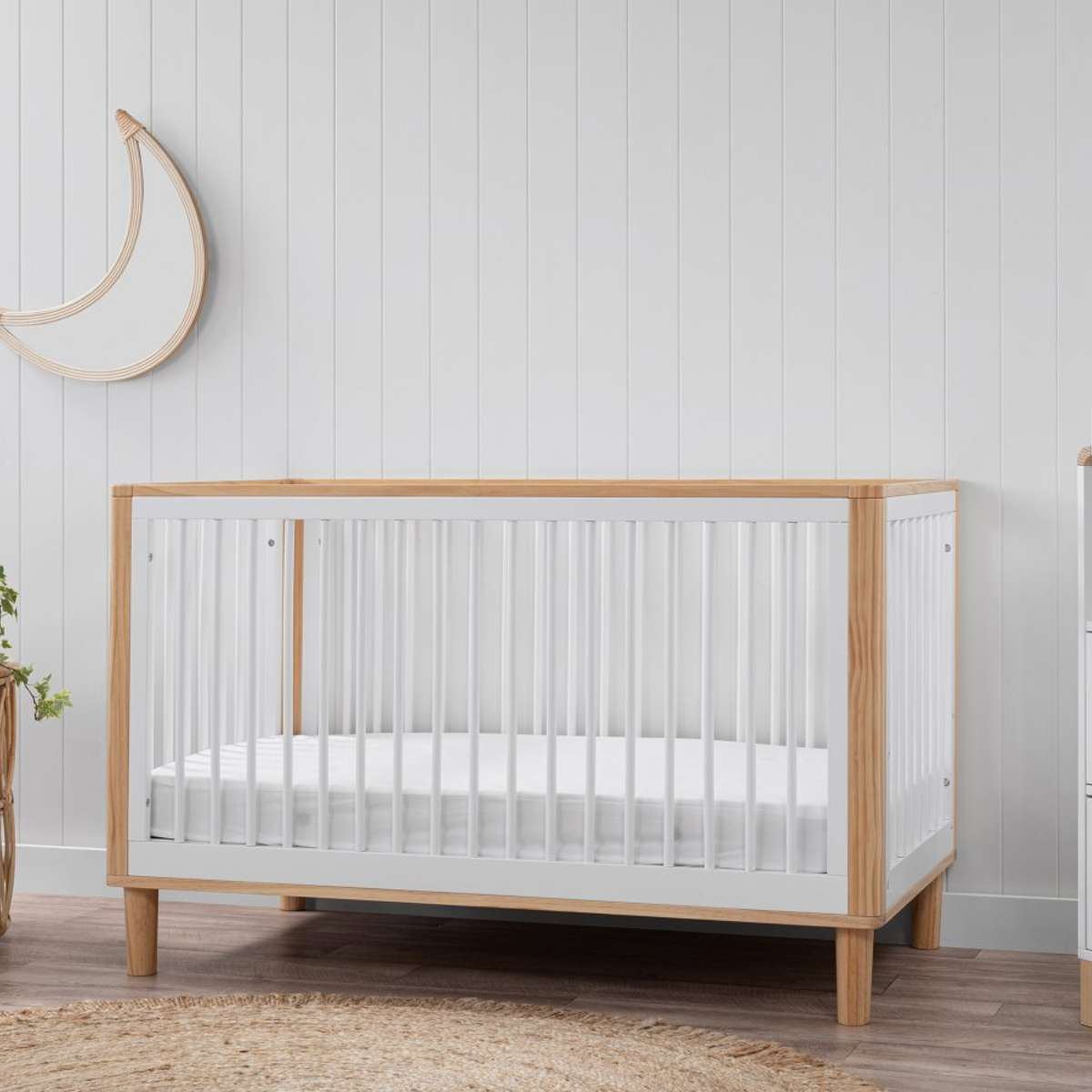 Tahoe Cot - White/Natural