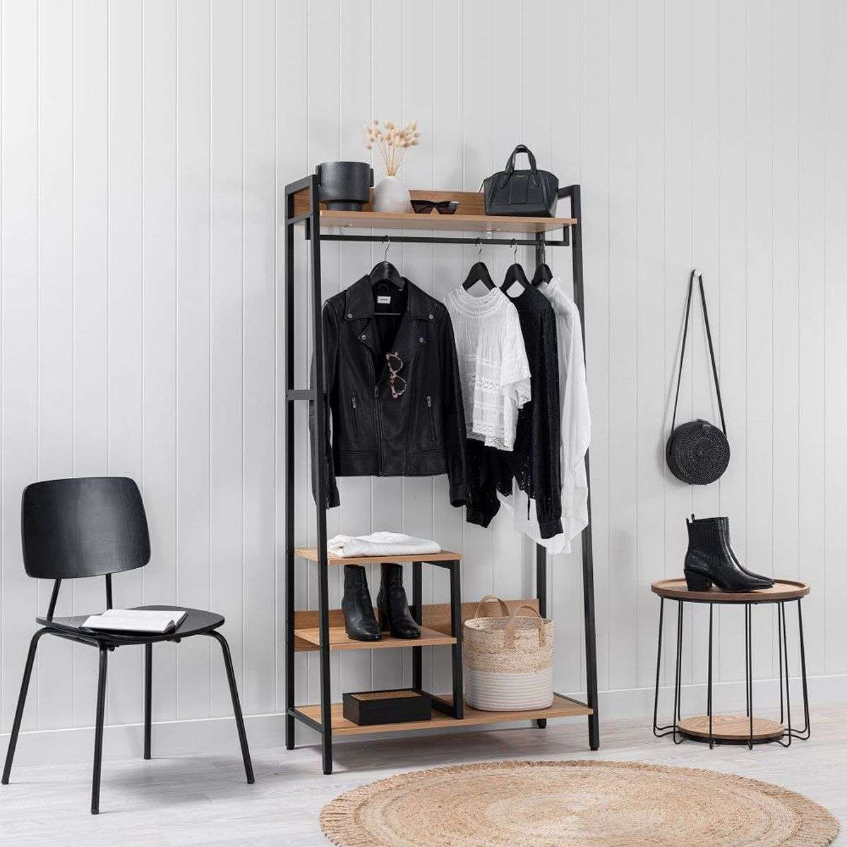 Porto Storage With Shelf - Black