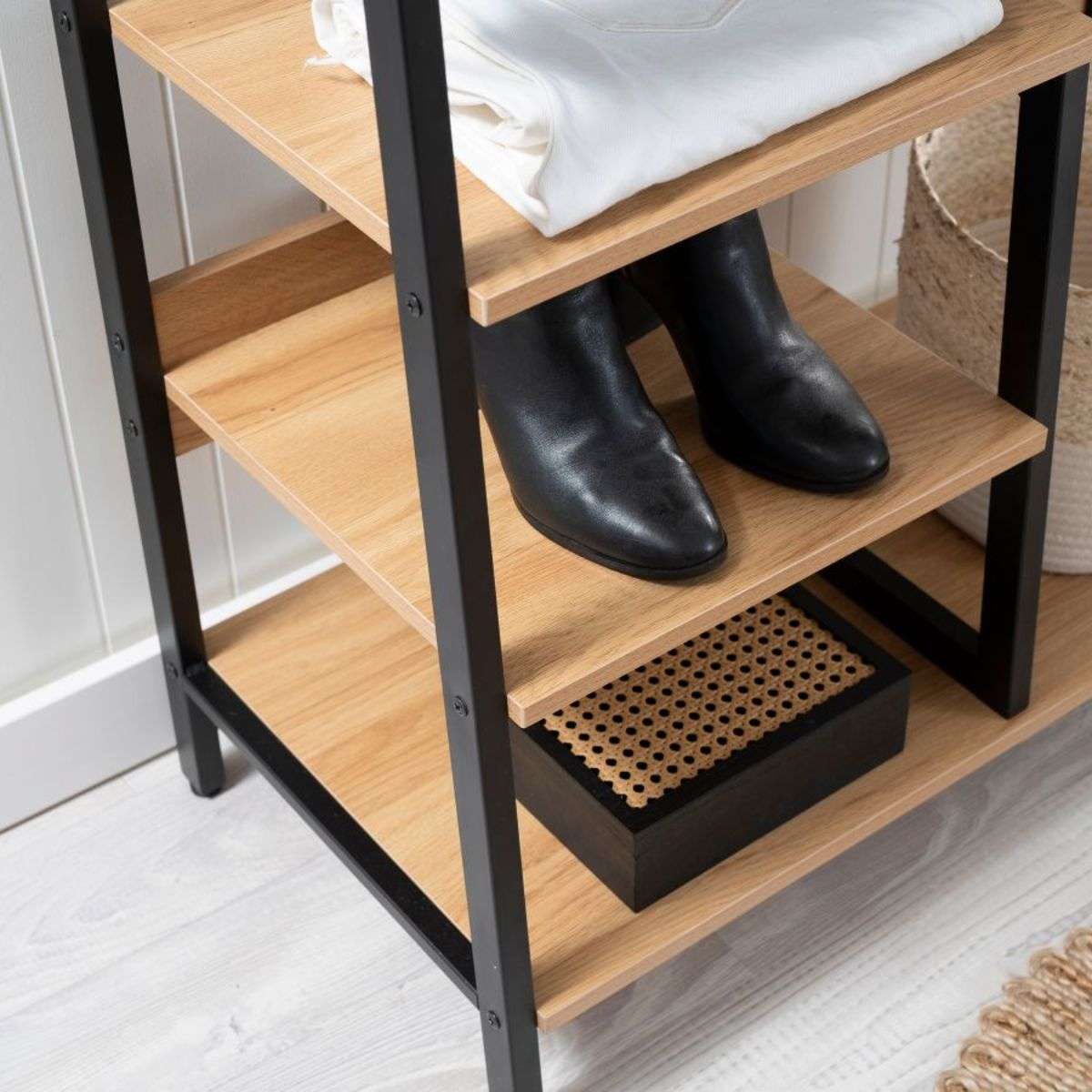 Porto Storage With Shelf - Black