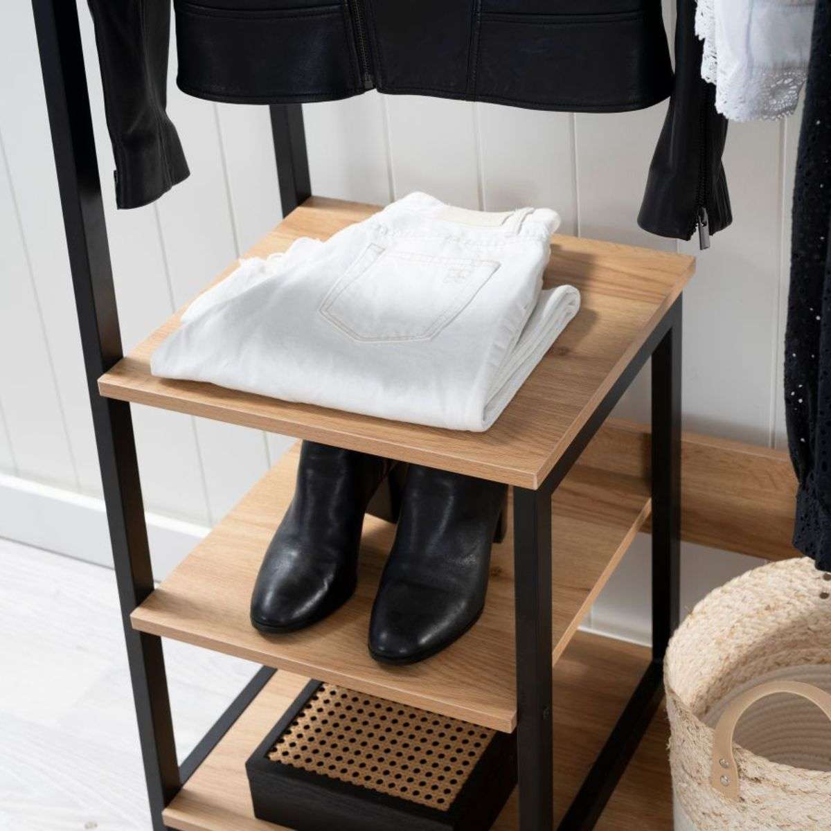 Porto Storage With Shelf - Black