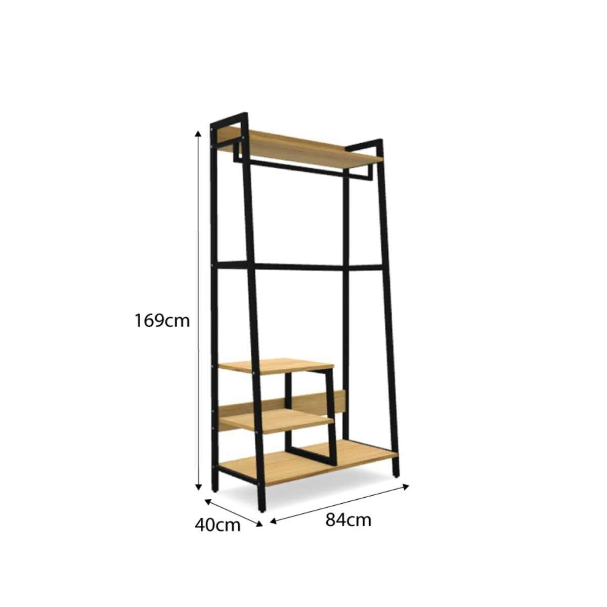 Porto Storage With Shelf - Black