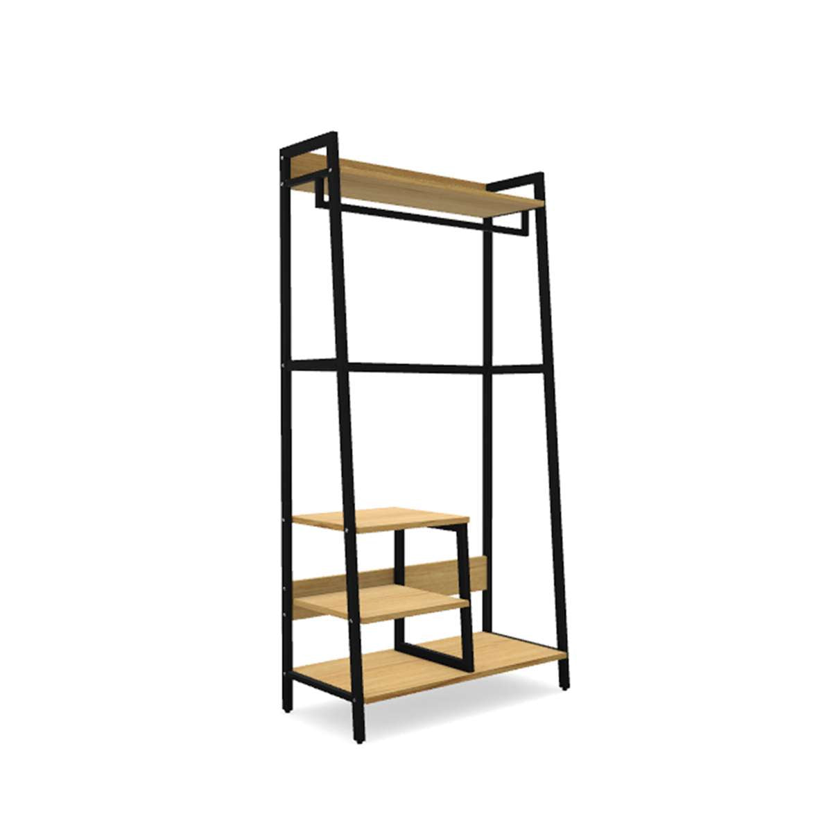 Porto Storage With Shelf - Black