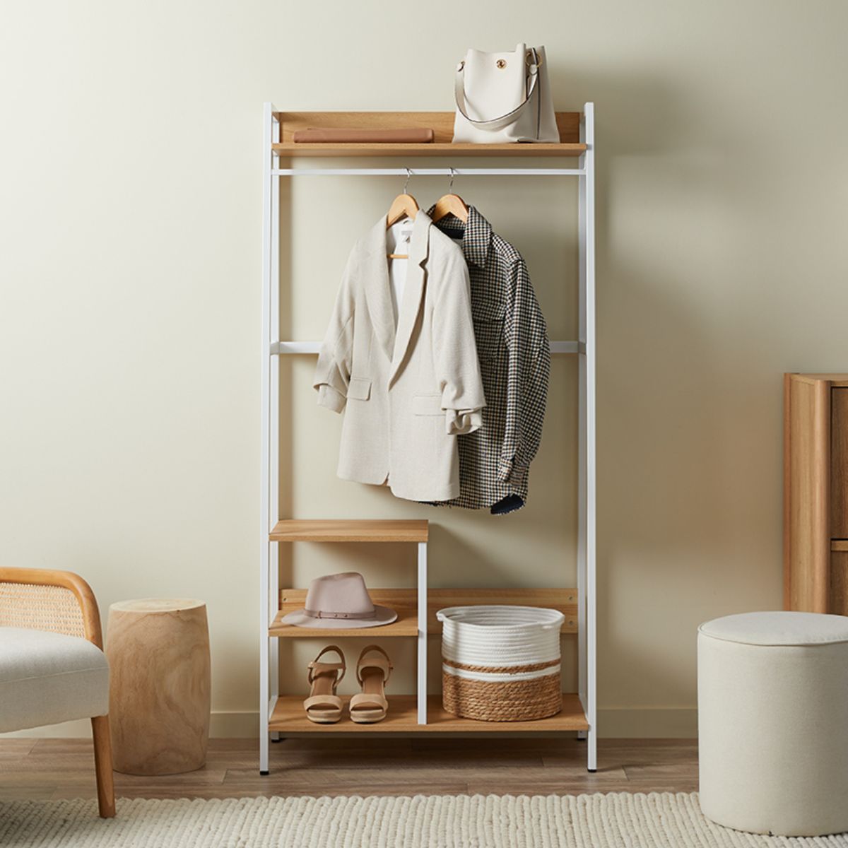 Porto Storage With Shelf - White