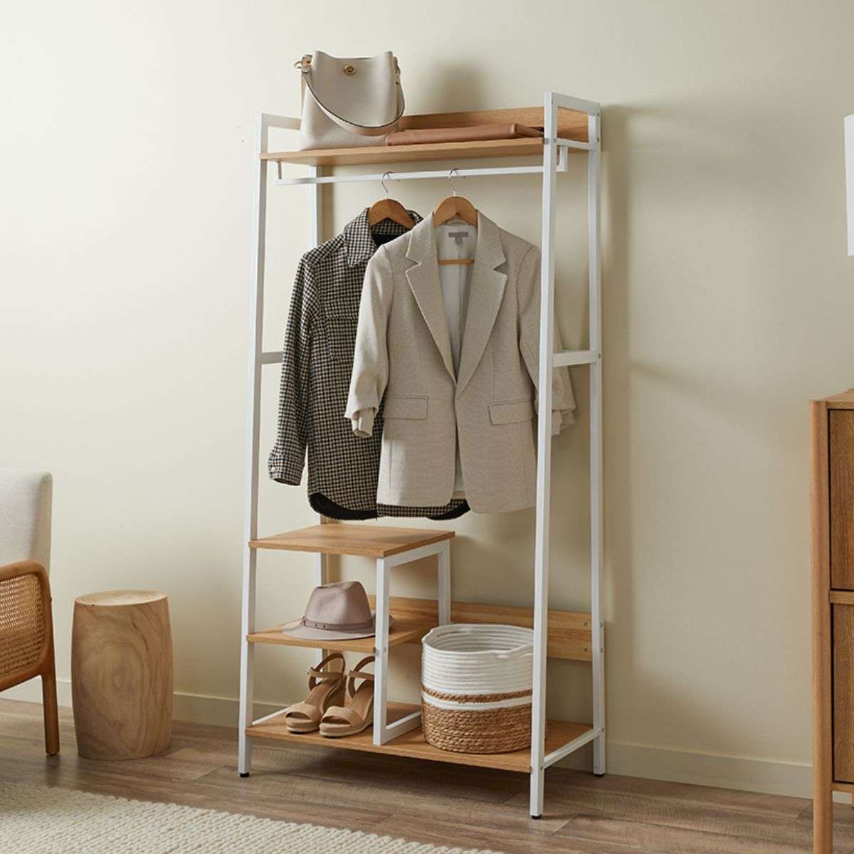 Porto Storage With Shelf - White