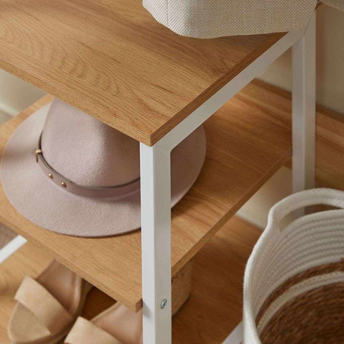 Porto Storage With Shelf - White