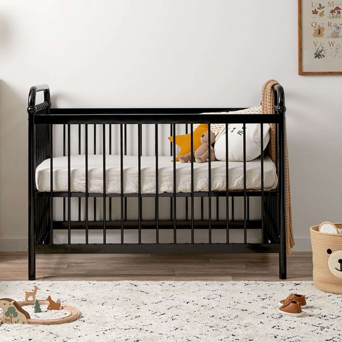 Sonata Black 3-in-1 Cot Conversion Bundle