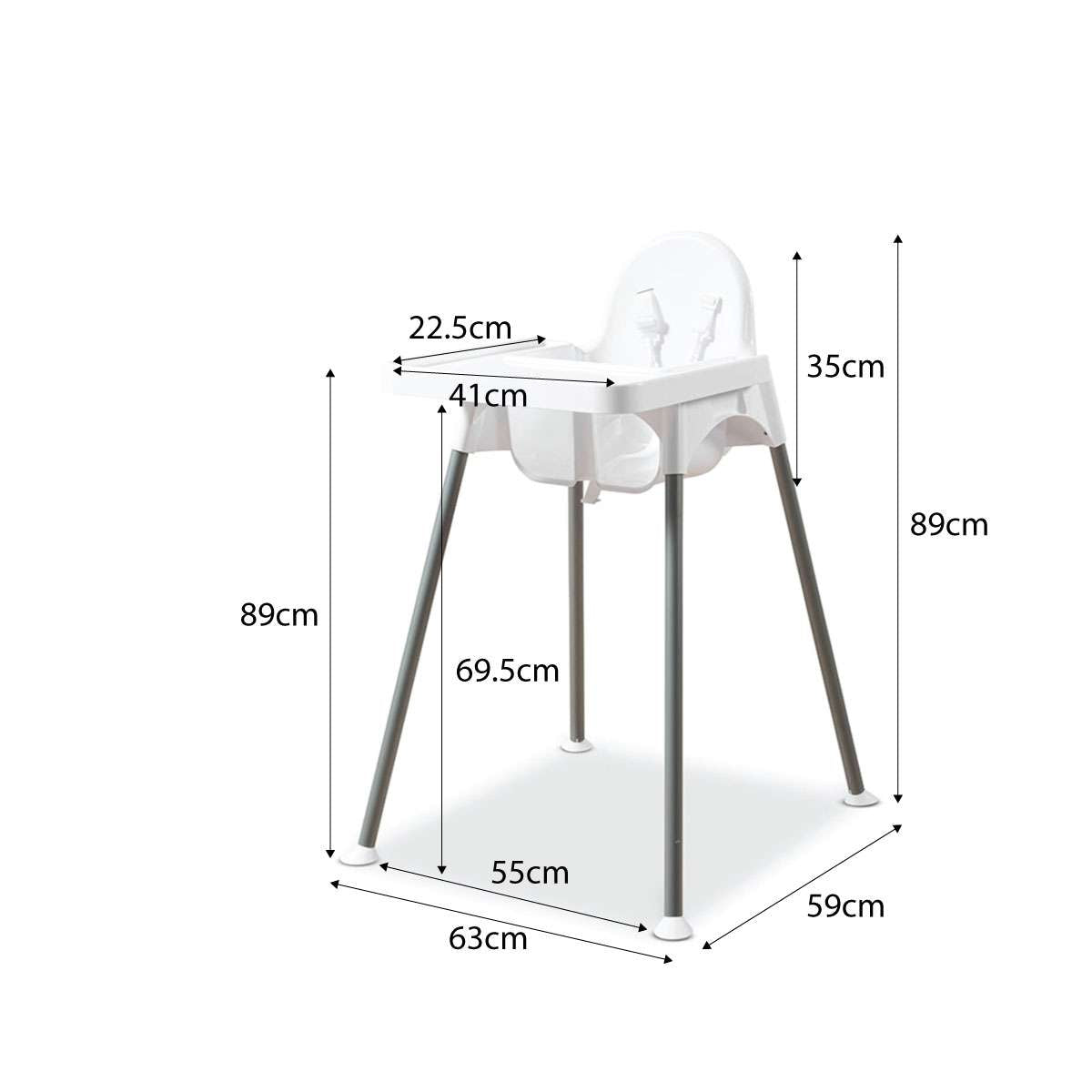 Essentials Highchair - White