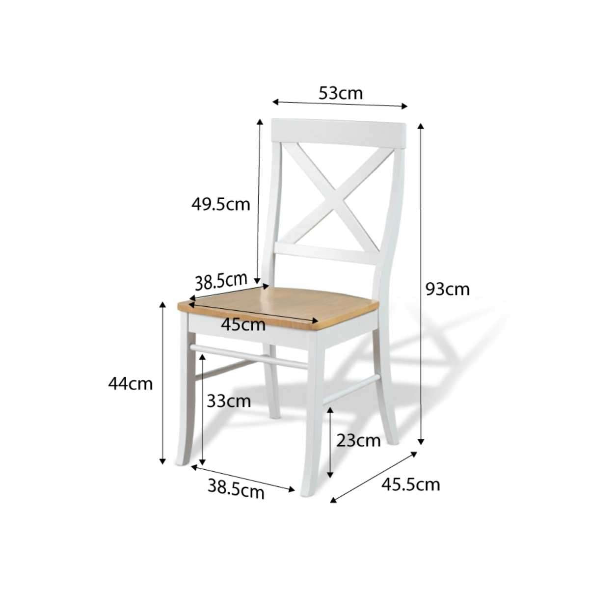 Hamptons Dining Chair - White/Natural | Dining Furniture