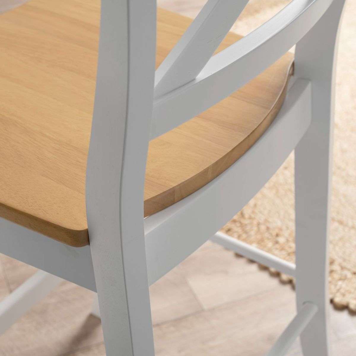 Hamptons Bar Stool - White/Natural
