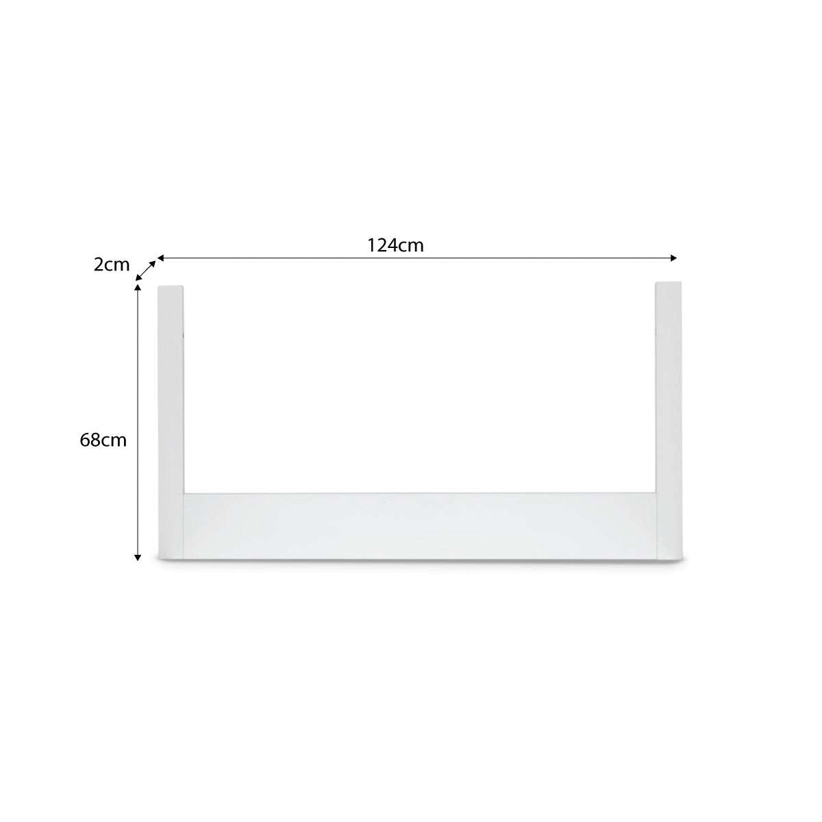 Tahoe Cot Toddler Bed Conversion - White