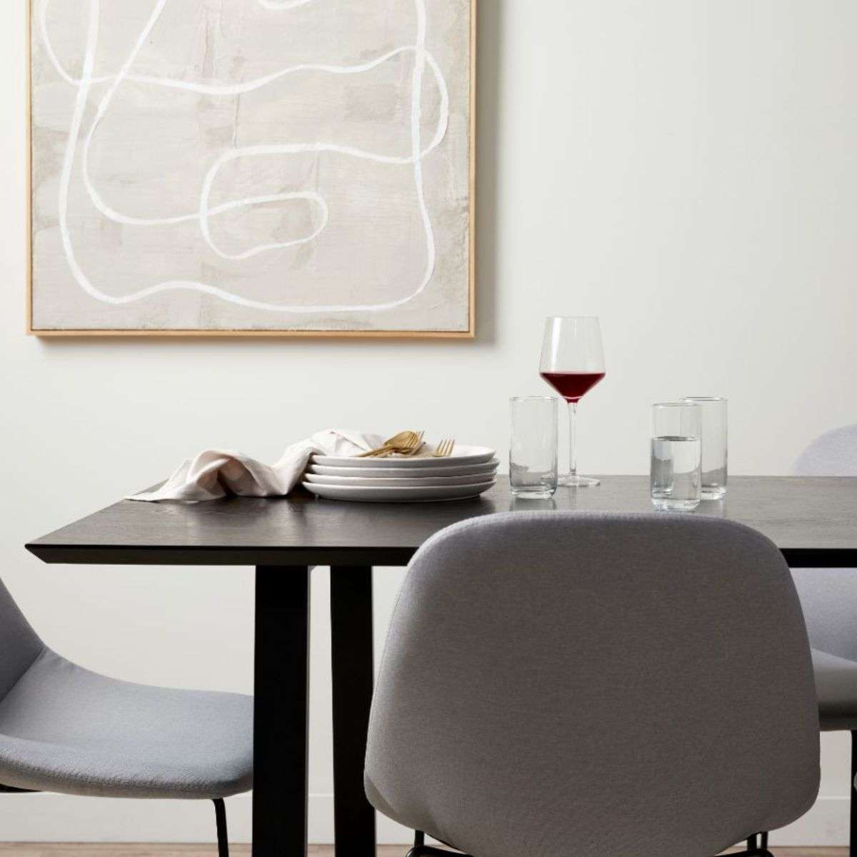 Zander 6 Seater Dining Table - Black