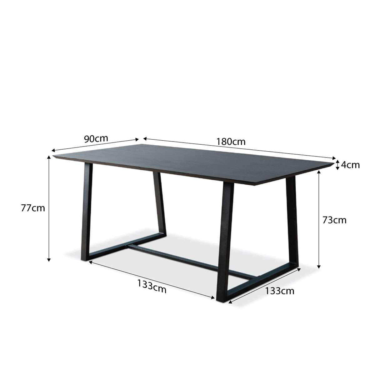 Zander Black Six Seater Dining Set | Mocka NZ