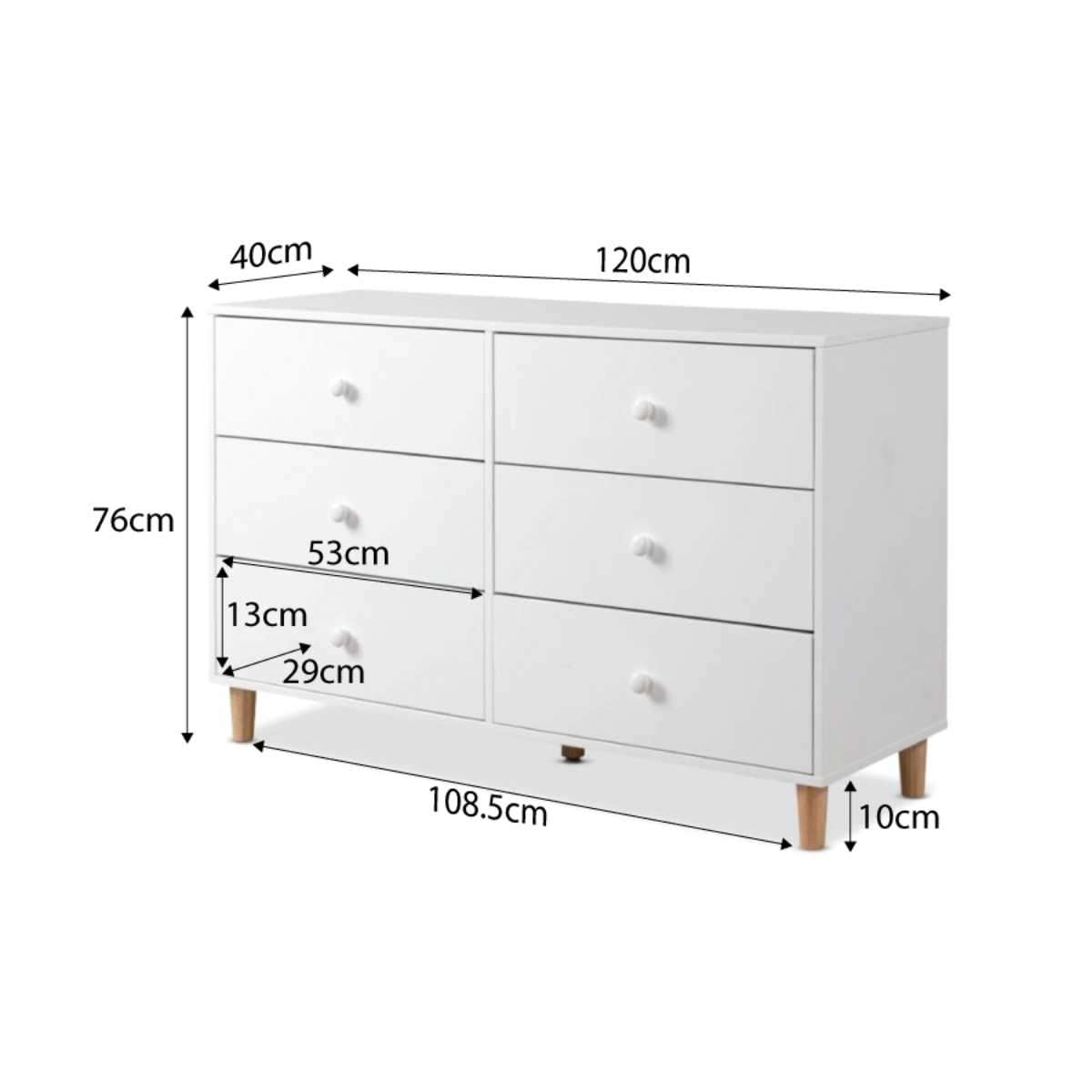 Hobart Six Drawer - Home Furniture | Mocka NZ