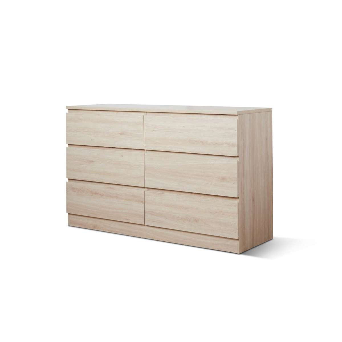 Jolt Six Drawer - Wide - Natural
