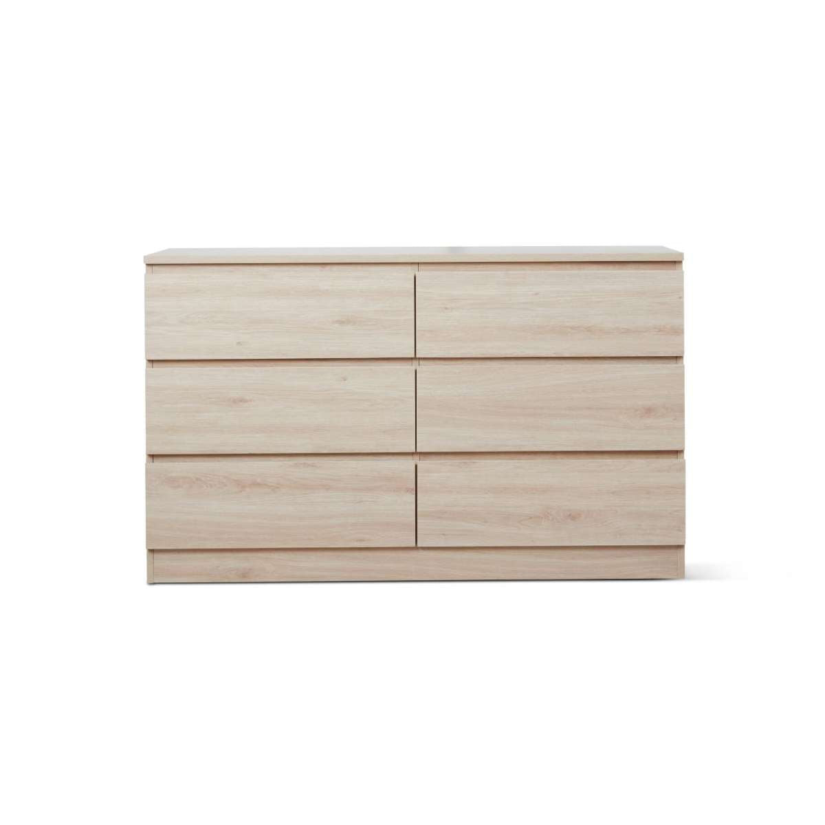 Jolt Six Drawer - Wide - Natural