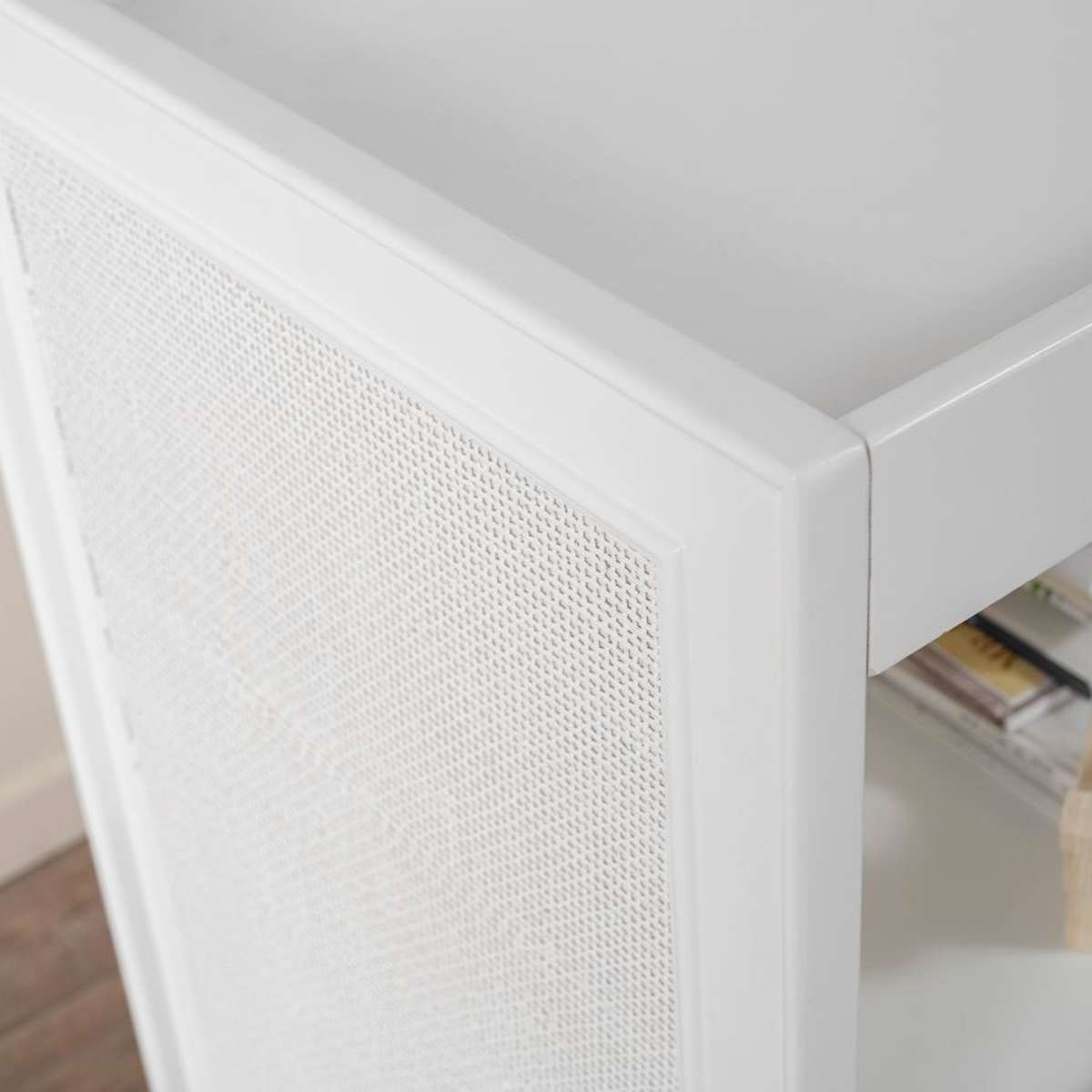 Alexandria Rattan Change Table - White